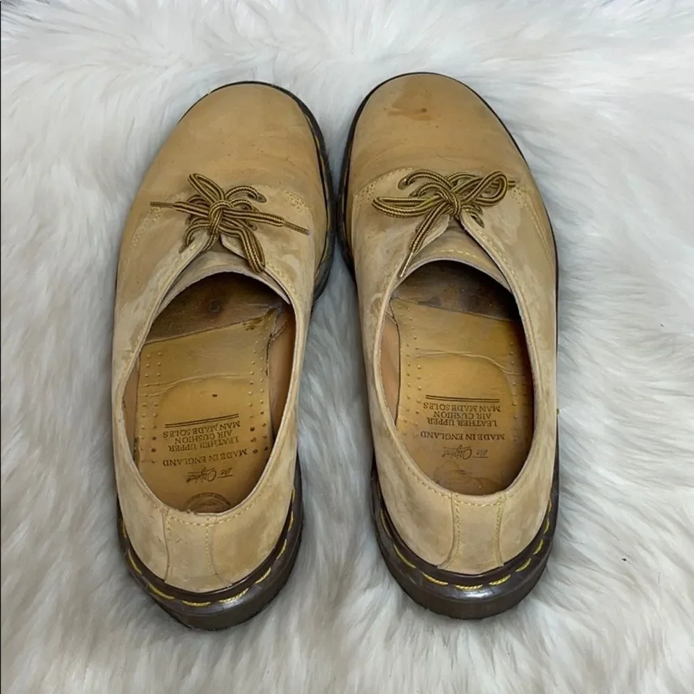 Dr. Martens VTG Tan Nubuck 4 Eye Oxfords‎ S…